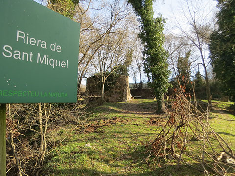 Indicaci&oacute; de la riera de Sant Miquel