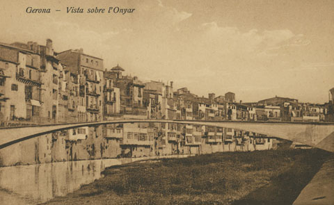 El pont d'en G&oacute;mez des del passeig Josep Canalejas. 1916