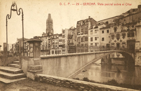El pont d'en G&oacute;mez des del passeig Josep Canalejas. 1916