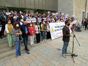 Concentraci&oacute; de protesta per la detenci&oacute; de Carles Puigdemont a l'Alguer
