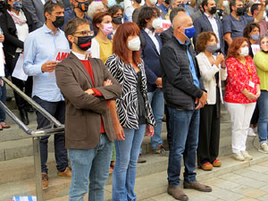 Concentraci&oacute; de protesta per la detenci&oacute; de Carles Puigdemont a l'Alguer