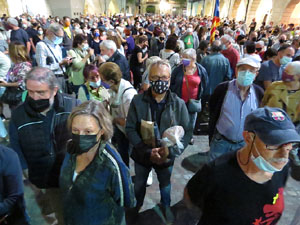 Concentraci&oacute; de protesta per la detenci&oacute; de Carles Puigdemont a l'Alguer