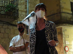 Concentraci&oacute; de protesta per la detenci&oacute; de Carles Puigdemont a l'Alguer