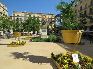 Temps de Flors 2021. La pla&ccedil;a de la Independ&egrave;ncia
