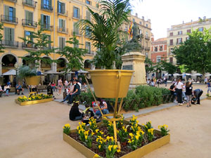 Temps de Flors 2021. La pla&ccedil;a de la Independ&egrave;ncia
