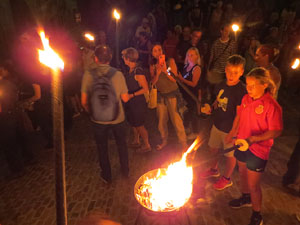 Diada Nacional 2022. XV Marxa de Torxes de Girona pels carrers del Barri Vell de Girona