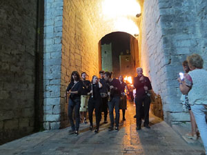 Diada Nacional 2022. XV Marxa de Torxes de Girona pels carrers del Barri Vell de Girona