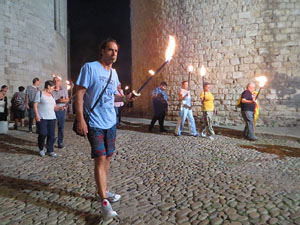 Diada Nacional 2022. XV Marxa de Torxes de Girona pels carrers del Barri Vell de Girona