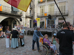 Diada Nacional 2022. Concentraci&oacute; a la pla&ccedil;a del Vi, lectura del manifest i cant de Els Segadors