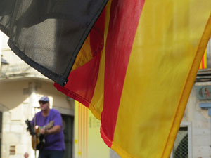 Diada Nacional 2022. Concentraci&oacute; a la pla&ccedil;a del Vi, lectura del manifest i cant de Els Segadors
