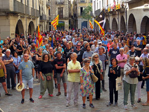 Diada Nacional 2022. Concentraci&oacute; a la pla&ccedil;a del Vi, lectura del manifest i cant de Els Segadors
