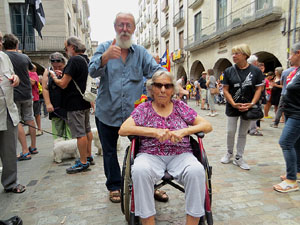Diada Nacional 2022. Concentraci&oacute; a la pla&ccedil;a del Vi, lectura del manifest i cant de Els Segadors
