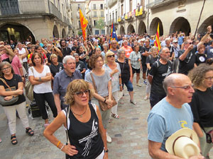 Diada Nacional 2022. Concentraci&oacute; a la pla&ccedil;a del Vi, lectura del manifest i cant de Els Segadors