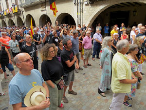 Diada Nacional 2022. Concentraci&oacute; a la pla&ccedil;a del Vi, lectura del manifest i cant de Els Segadors