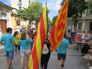 Diada Nacional 2022. Concentraci&oacute; a la pla&ccedil;a del Vi, lectura del manifest i cant de Els Segadors