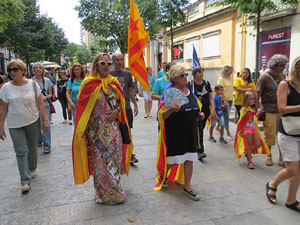 Diada Nacional 2022. Concentraci&oacute; a la pla&ccedil;a del Vi, lectura del manifest i cant de Els Segadors