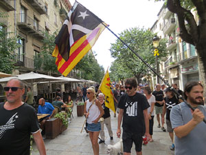 Diada Nacional 2022. Concentraci&oacute; a la pla&ccedil;a del Vi, lectura del manifest i cant de Els Segadors