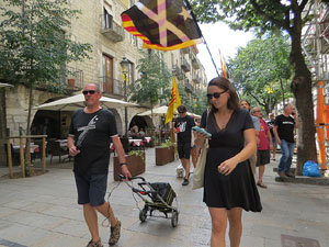 Diada Nacional 2022. Concentraci&oacute; a la pla&ccedil;a del Vi, lectura del manifest i cant de Els Segadors
