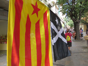 Diada Nacional 2022. Concentraci&oacute; a la pla&ccedil;a del Vi, lectura del manifest i cant de Els Segadors