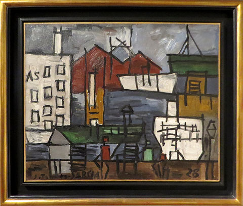 Joaqu&iacute;n Torres Garc&iacute;a. 'El port', 1928. Oli sobre tela