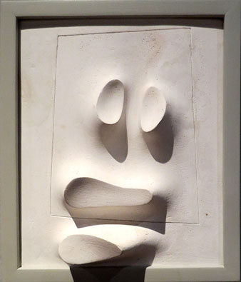 Ramon Marinel&middot;lo. 'Cap crepuscular', 1936, Xapa de fusta pintada, escaiola i pintura
