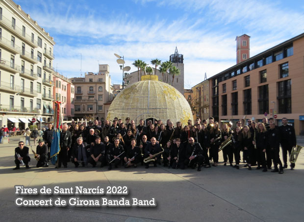 Fires 2022. Concert de Girona Banda Band i l'Associaci&oacute; Musical Filharm&ograve;nica Rossellana