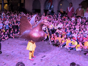 Fires de Sant Narc&iacute;s 2022. Ball de l'&Agrave;liga, capgrossos i gegants