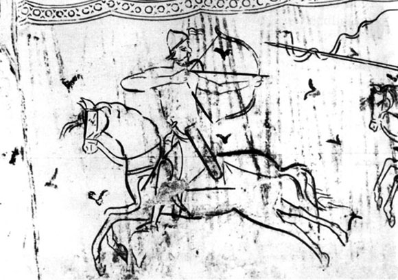 Guerrer hongar&egrave;s. Segle X. Fresc del Patriarcat d'Aquileia