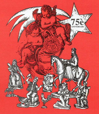 Cartell del 75&egrave; aniversari de l'Associaci&oacute; de Pessebristes de Girona
