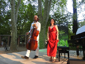 Festival Notes al parc 2022. Dom&egrave;nech Surroca i Nadia Bosch