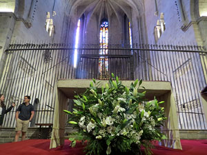 Temps de Flors 2022. Bas&iacute;lica de Sant Feliu. Interior de la nau