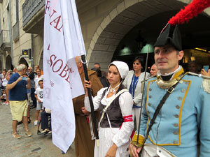 XIV Festa Reviu els Setges Napole&ograve;nics de Girona. Homenatge a la bandera de la Croada Gironina