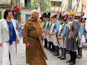 XIV Festa Reviu els Setges Napole&ograve;nics de Girona. Homenatge a la bandera de la Croada Gironina