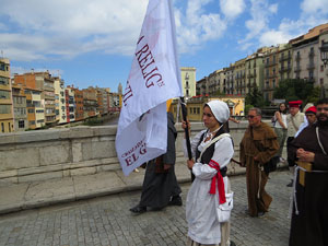 XIV Festa Reviu els Setges Napole&ograve;nics de Girona. Homenatge a la bandera de la Croada Gironina