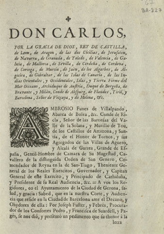 Lletres citat&ograve;ries expedides per la Reial Audi&egrave;ncia sobre conflicte entorn de molins i aprofitaments de la s&egrave;quia Monar. 1771