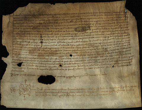Llic&egrave;ncia atorgada per Bernat Miquel, Francesc Terra i Pon&ccedil; Juli&agrave;, com a jurats de la ciutat de Girona, a favor de Guerau Coromina, argenter de Girona, i els seus successors, per tal que pugui edificar una taula a la botiga de l�alberg que t&eacute; al carrer dels Ciutadans, prop de la pla&ccedil;a de les Albergueries. 1480