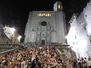 Diada Nacional 2023. XVI Marxa de Torxes de Girona pels carrers del Barri Vell de Girona
