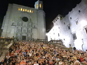 Diada Nacional 2023. XVI Marxa de Torxes de Girona pels carrers del Barri Vell de Girona
