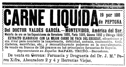 Anunci de la farm&agrave;cia P&eacute;rez Xifra publicat al diari 'La Lucha' el 24/1/1897