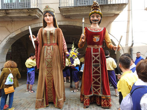 Els gegants Chabran i Ll&uacute;cia