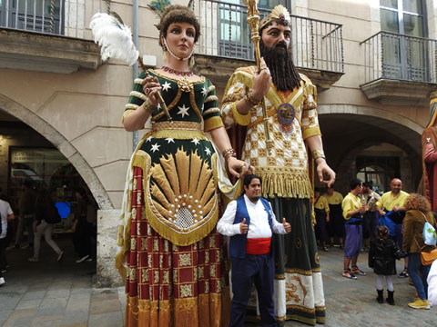 Els gegants de Santa Maria del Mar, la reina de Saba i el rei Salom&oacute;