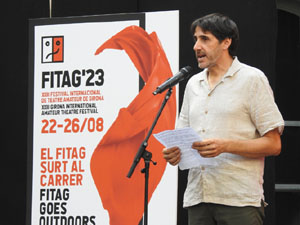 Festival Fitag 2023. Inauguraci&oacute; al pati de la Casa de Cultura de Girona