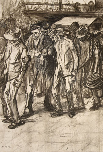 Desembarcament de soldats procedents de Cuba. Ca. 1898. Llu&iacute;s Graner