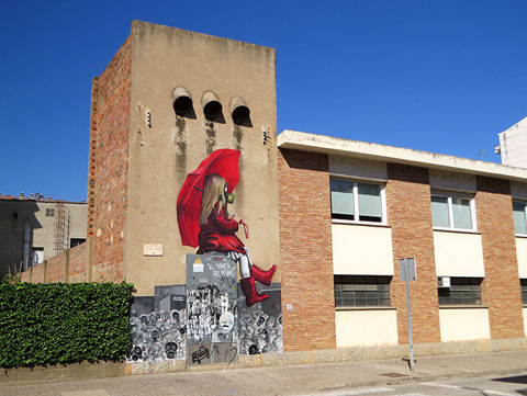 Mural a Santa Eug&egrave;nia de Ter