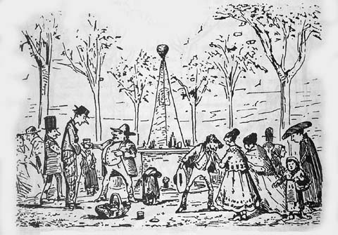 La revetlla de Sant Joan als afores de Girona, segons la cap&ccedil;alera d'un ventall vuitcentista