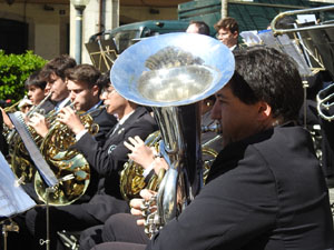Setmana Santa 2023 a Girona.  Concert per la banda La Lira