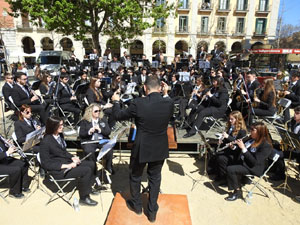 Setmana Santa 2023 a Girona.  Concert per la banda La Lira