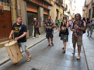 Diada Nacional 2024. Concentraci&oacute; a la pla&ccedil;a del Vi, lectura del manifest i cant de Els Segadors