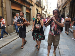 Diada Nacional 2024. Concentraci&oacute; a la pla&ccedil;a del Vi, lectura del manifest i cant de Els Segadors