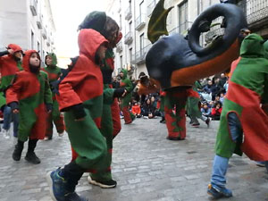 Festes de Primavera de Girona 2024. Despertada del petit Drac Major a la Rambla de la Llibertat
